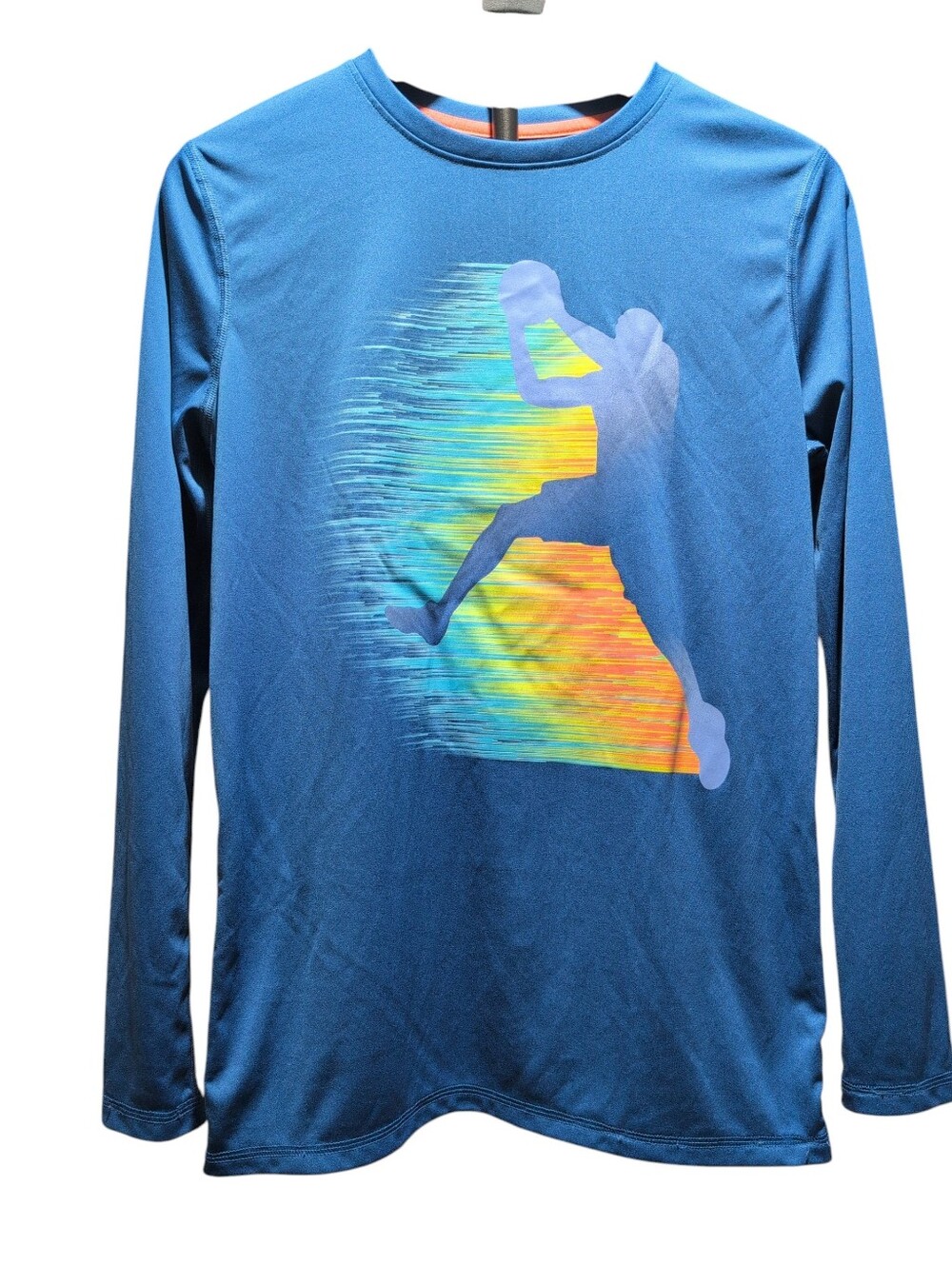 All In Motion Boys XL (16) Blue Long Sleeve Activewear Tee